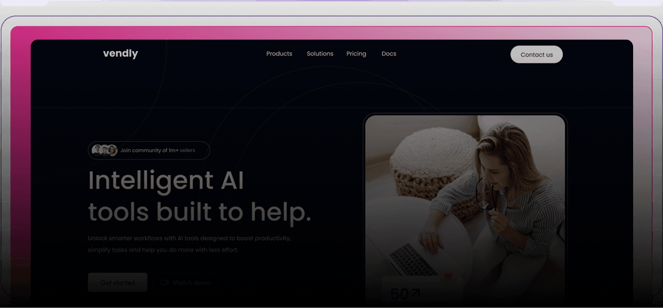 hero section showcase